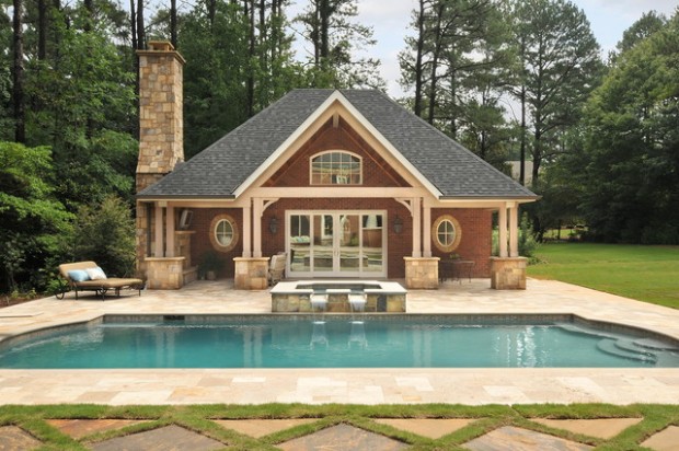 Attractive Pool House Design