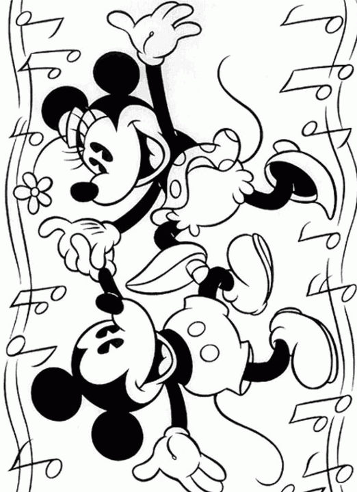 Mickey Mouse Coloring Page Image
