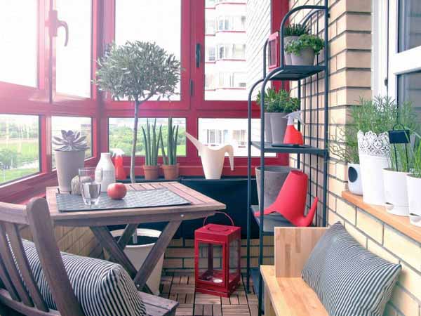Simple Balcony Furniture Idea